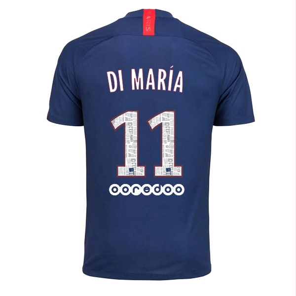 Maillot Football Paris Saint Germain NO.11 Di Maria Domicile 2019-20 Bleu